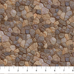 Northcott - First Frost - Variegated Stones, Brown