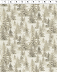 Clothworks - Snow Mountain - Trees, Taupe