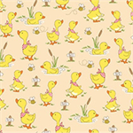 A.E. Nathan - Comfy Flannel Prints - Puddle Pals, Yellow