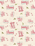 Wilmington Prints - Peppermint Parlor - Word Toss, Cream