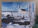 Lighted Canvas - Winter Church