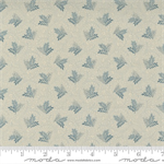 Moda - Regency Somerset Blues - Winscombe Blender Leaf, White Gray