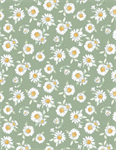 Wilmington Prints - Daisy Days - Daisies, Green