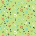 Quilting Treasures - Enchanted Garden - Ditsy Flowers, Green