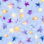 Quilting Treasures - Oh the Places - Stars, Blue