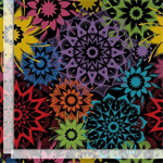 Timeless Treasures - Colorstock - Silhouette Stars, Carnival