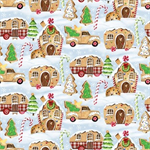 3 Wishes - Holiday Collection - Gingerbread Camping, Blue