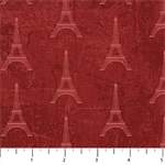 Northcott - Paris - Eiffel Tower Tonal, Red