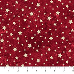 Northcott - Stonehenge Stars & Stripes 12 - Tan Stars, Red