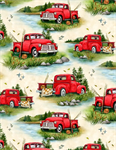 Wilmington Prints - Down By The Lake - Trucks Scenic, Tan