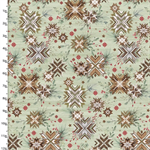 3 Wishes - Snowflake Lodge - Woodgrain Stars, Green