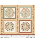 P & B Textiles - Floral Chic - 36^ Pillow Panel, Tan