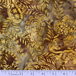 Marcus Fabrics - Primo Batiks - Stressed Fern Branches, Golden Brown