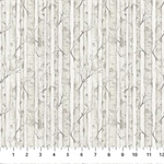 Northcott - Timberland Trail Flannel - Birch Trees, Beige