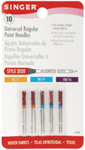 Singer - Universal Regular Point Red Band Needles - 10 pk, Assorted Sizes