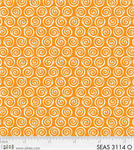 P & B Textiles - Sea Shore Collection - Swirls, Orange