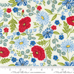 Moda - Red, White & Bloom - Patriotic Floral, Daisy White