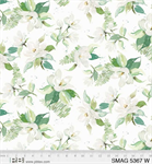 P & B Textiles - Sweet Magnolia - Large Floral, White