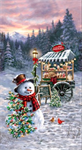 Timeless Treasures - Frosty Delights - 24^ Snowman Panel, Multi