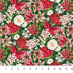 Northcott - Merry Christmas - Packed Christmas Floral, Pine