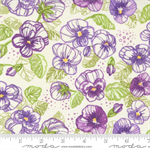 Moda - Pansy's Posies - Watercolor Pansy, Cream