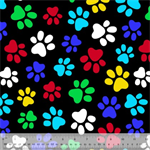 Windham Fabrics - Winter Fleece Print - Bright Paws, Multi