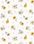 Wilmington Prints - Fields of Gold - Floral Toss, White