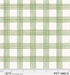 P & B Textiles - Indigo Petals - Checks, Green