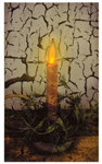 Lighted Canvas - Primitive Candle