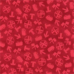 Quilting Treasures - Who's That Train - Tonal Train Symbols, Red