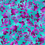 Studio E - Beauty in Bloom - Tonal Vine, Light Blue/Magenta