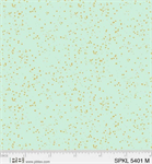 P & B Textiles - Sparkle - Abstract Metallic Dots, Gold/Mint