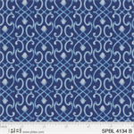 P & B Textiles - Spring Blue - Geo, Dark Blue