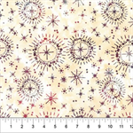 Northcott - Banyan Batiks Quilting is My Voice - Star Burst, Creme