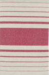 Moda - Enamoured Toweling - 18^ Hemmed Edge - Center Wide Red Stripe, Stone