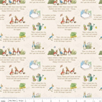 Riley Blake - The Tale of Peter Rabbit - Text, Cream