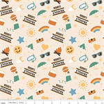 Riley Blake - Camp S'mores - Main Print, Marshmallow