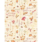 Wilmington Prints - Autumn Day - Words Allover, Tan