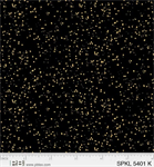 P & B Textiles - Sparkle - Abstract Metallic Dots, Gold/Black