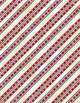 Wilmington Prints - Liberty Lane - Diagonal Red Stripe, Cream