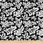 E E Schenck - Minky Prints - Minky 60^ - Tossed Leaves, Black