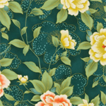 Robert Kaufman - Imperial Collection Honoka - Honoka Floral, Teal