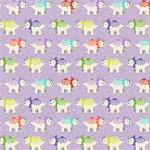 Makower - Dino Friends - Triceratop, Purple