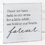 Framed Wooden Sign - ^Hearts Forever^