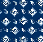 Fabric Traditions - MLB - Tampa Bay Rays, Navy