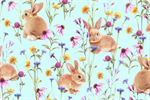 Shannon Fabrics - Cuddle Prints - Hippity Hop, Seaglass