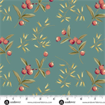 Andover Fabrics - Dahlia - Coralberry, Sage