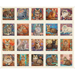 Quilting Treasures - Quilt Room Kitties - 36^ Cat Picture Patches, Cream