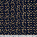 Marcus Fabrics - Indigo Neutrals - Tossed Leaves, Navy