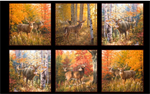 Elizabeth Studio - Autumn Surprise, 24^ Deer Panel, Multi